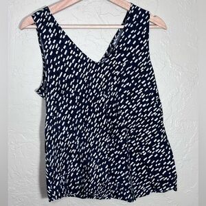NIC+ZOE BLUE, WHITE, AND YELLOW TANK TOP SIZE PM